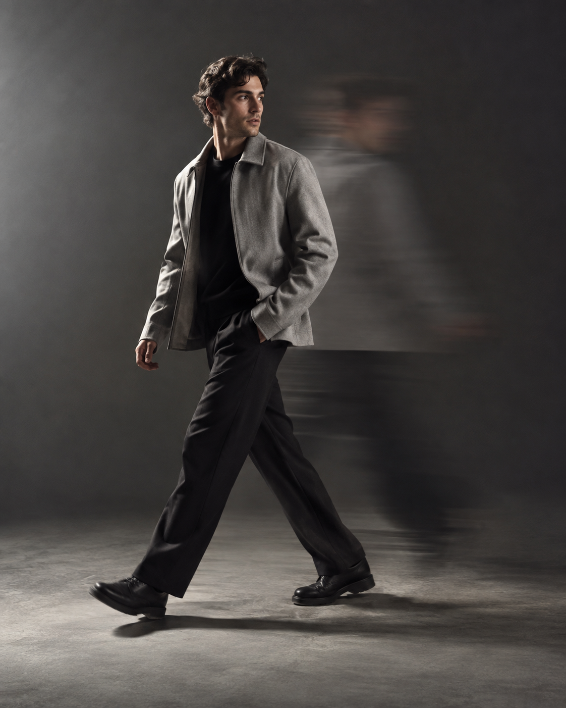Rastro de movimento na moda — imagem gerada a partir do prompt TANLABS.