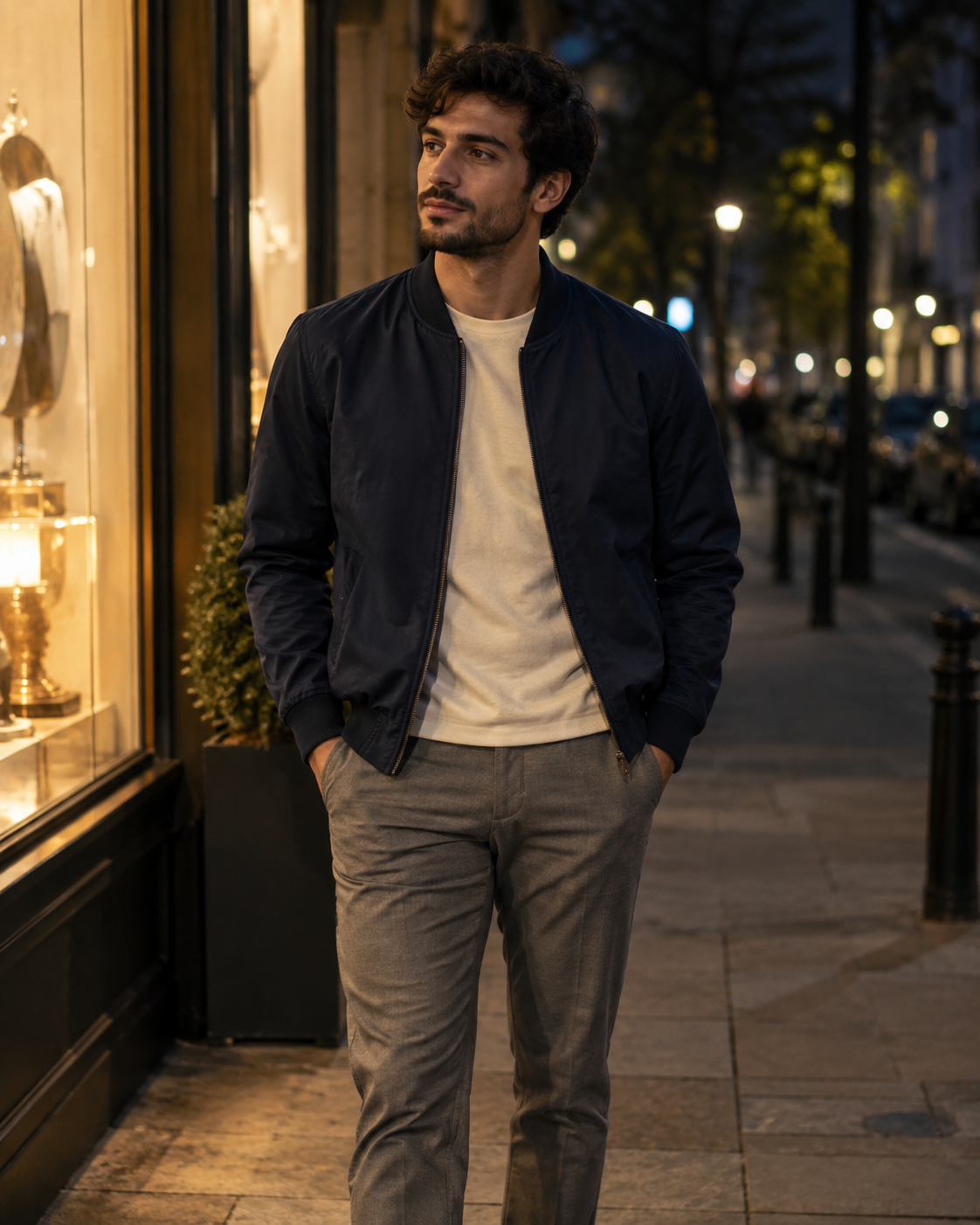 Streetwear com luz noturna — imagem gerada a partir do prompt TANLABS.