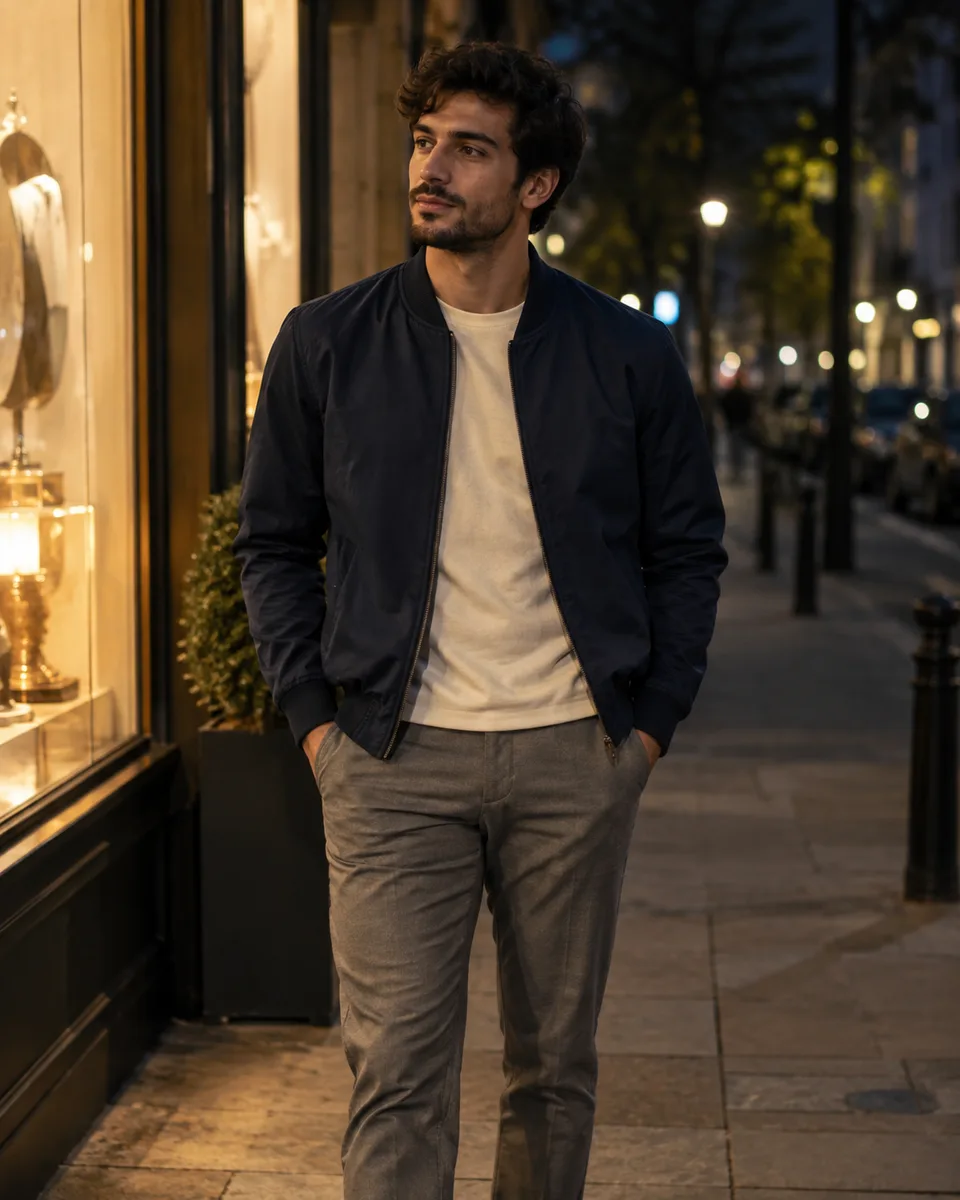 Streetwear com luz noturna — imagem gerada a partir do prompt TANLABS.