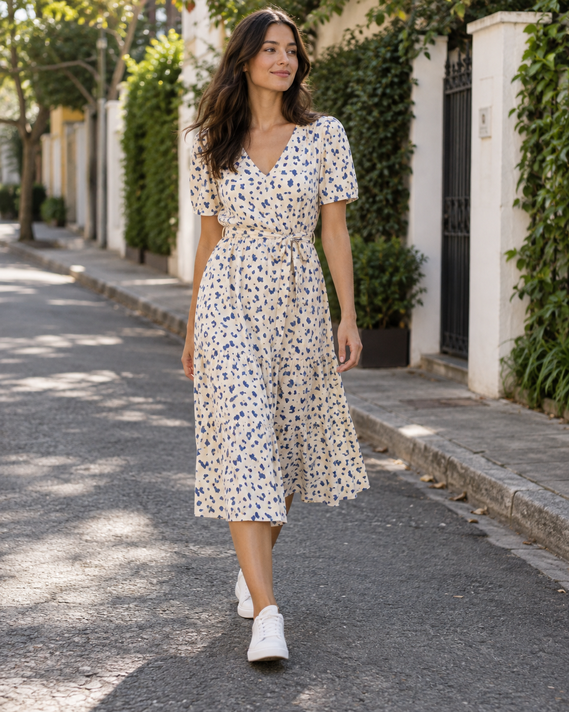 Vestido e tênis no cotidiano — imagem gerada a partir do prompt TANLABS.